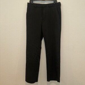 Express Producer Straight Leg Dress Pants (Men’s 32x32, Black Pinstripe Wool)